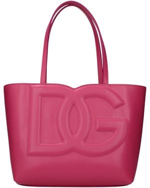 Dolce & Gabbana Leather Handbag Bag - Pink