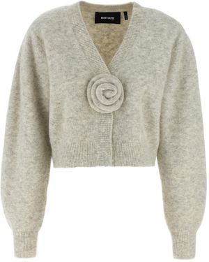 ROTATE BIRGER CHRISTENSEN Knit Puffsleeve Cardigan - Multicolour