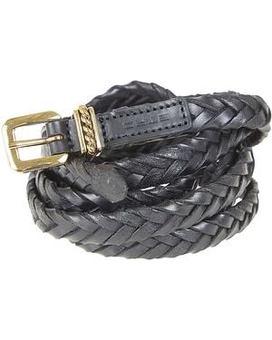 Etro Belt Leather + Weave 1,5Cm - Gray