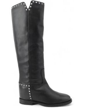 Via Roma 15 Boots Santa Monica Leather Upper: Leather; Sole: Rubber - Black