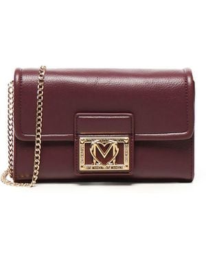 Love Moschino Logo Shoulder Bag - Purple