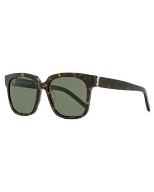 Saint Laurent Square Monogram Sunglasses Sl M40 004 54Mm Ysl Plastic (Acetate) - Black