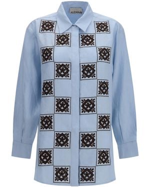 ALÉMAIS Grace Shirt Linen - Blue
