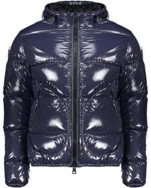 Herno Hooded Shiny Down Jacket - Blue