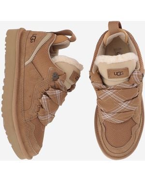 UGG Sneakers Lowmel Leather Wool Sneakers - Brown