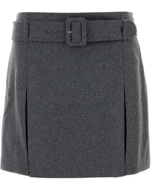 A.P.C. Flannel Cecile Mini Skirt - Gray