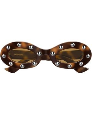 Ottica Lucciola Vg0036S Linea V Logo Acetato Riciclato Sunglasses - Brown