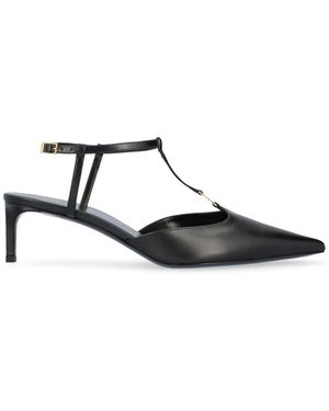 Celine Kitten T-Bar Stap Court Shoes - Black