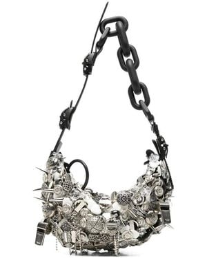 Innerraum Bum Bag With Spike And Crystal Details - White