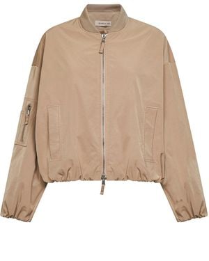 Blanca Vita Tan Twill Brullo Bomber Jacket - Natural