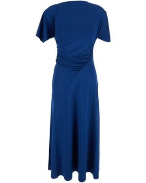 Victoria Beckham Cap Sleeve Dress - Blue
