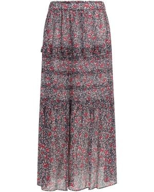 Isabel Marant Volomia Long Ruffled Skirt Cotton - Purple