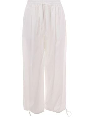 Weekend by Maxmara Regular Drawstring Pants - White