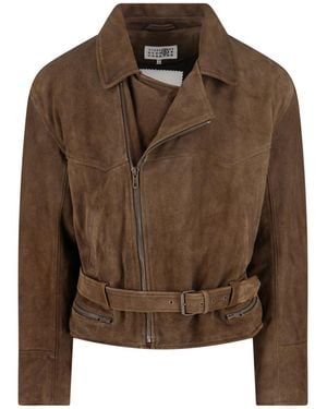 MM6 by Maison Margiela Jackets Cow Leather - Brown