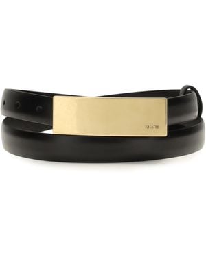 KHAITE Berlin Belt Calf Leather Bos Taurus E Braces - White