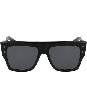 Balmain Rhodium W/Dark Ar Acetate Sunglasses - Black