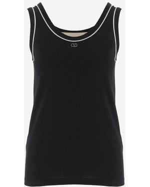 Valentino Tank Top Cotton - Black