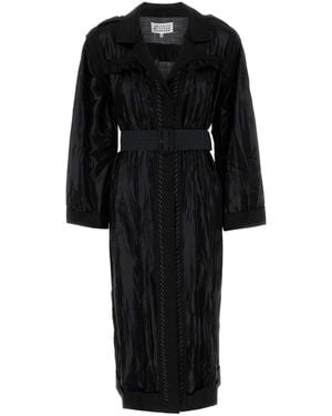 Maison Margiela Jersey Trench Dress - Black