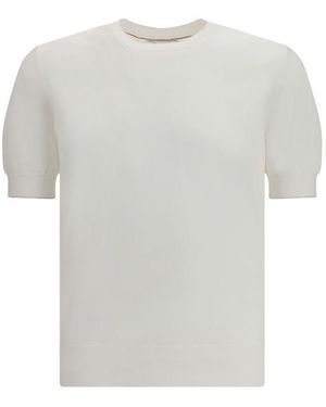 Brunello Cucinelli White Cotton T - Grey