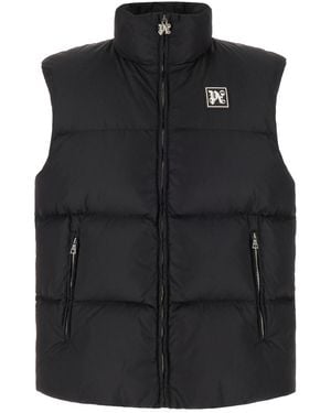Palm Angels Nylon Sleeveless Down Jacket - Black