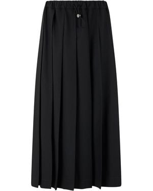 Fabiana Filippi Pleated Maxi Skirt Polyester - Black