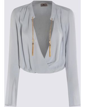 Elisabetta Franchi Light Viscose Bodysuit - Grey