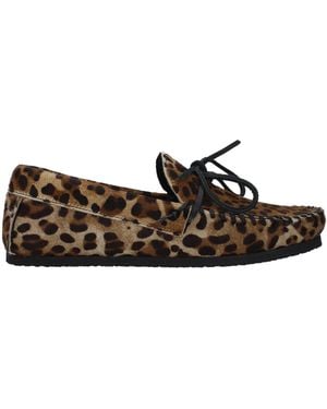 Isabel Marant Horsehair Slip-On Loafers - Brown