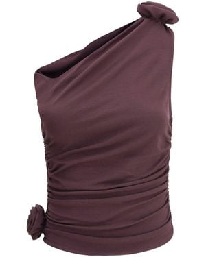 Magda Butrym One-Shoulder Top - Purple