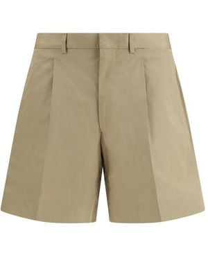 Prada Cotton Bermuda Shorts - Green
