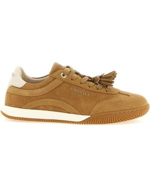Twinset Suede With Tassels Sneaker - Brown