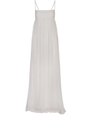 Jacquemus La Robe Peplo Empire Maxi Dress - White