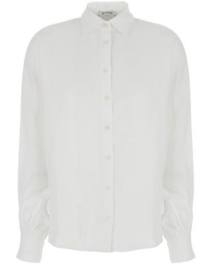 SOSUE Antonia Shirt With Pointed Collar And Long Sleeves For Blouses - White