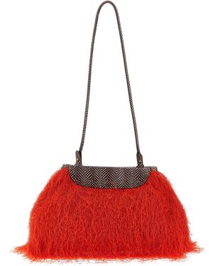 Dries Van Noten Polyester Clutch Bag - Red