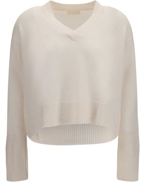Verybusy Cashmere V-Neck Jumper Kashmir/Capra Hircus - White