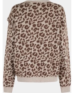 FEDERICA TOSI Maglia Maculata Cut Crew Neck Maglieria - Natural