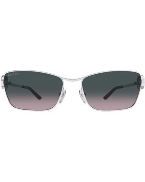 Gucci Gg2045S Linea Emblem 002 Metal Occhiali Da Sole - Grey