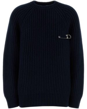 Prada Dark Wool Blend Jumper - Blue