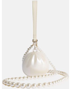 Simone Rocha Pearl Crossbody Dim Sum Bag - White