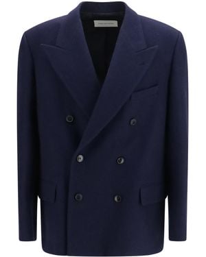 Dries Van Noten Wool Blazer Bosier (Ovis Aries) Jacket - Blue