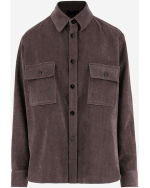 F.it Shirt Ribbed Nylon-Blend Polyester - Brown