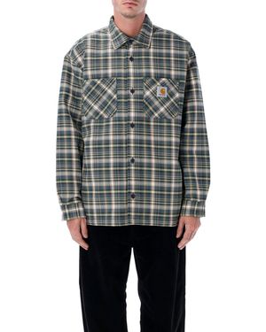 Carhartt Cronyn Checked Overshirt Jacket Cotton - Gray