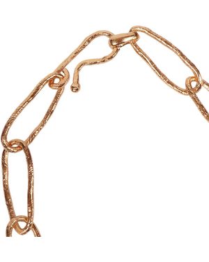 forte_forte Sculptural Choker With Pearl Bronze Details River Necklace - Metallic