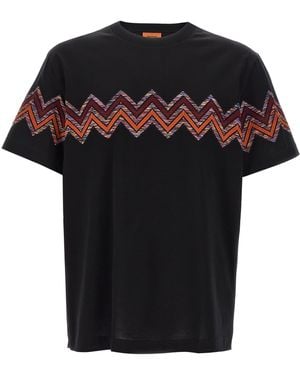 Missoni Zig Zag Jacquard T-Shirt - Black