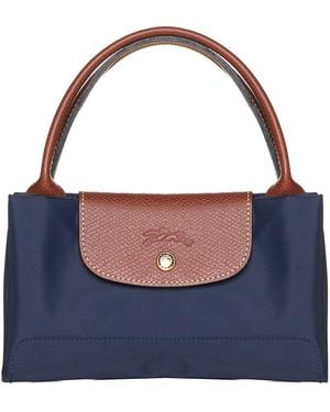 Longchamp Handbag Le Pliage Medium Polyamide Handbags - Blue