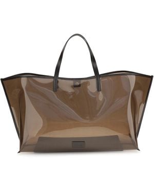 STAUD Christos Large Tote Bag Pvc Handbags - Brown