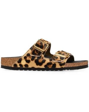 Birkenstock Arizona Leopard-Print Sandals - Brown