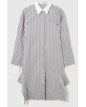 Stella McCartney Stella Mccartney Striped Cotton Dress - Gray