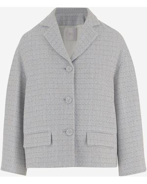 SOIR Cotton Blend Jacket - Gray