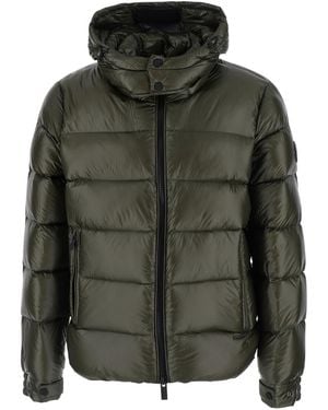 Heskimo Short Semi-Shiny Down Jacket Technical Fabric Padded - Green