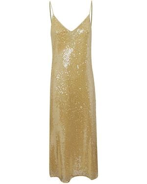 Ralph Lauren Woven-Slip Dress-Dresses Polyester (Recycled) Elastane Abito - Metallic